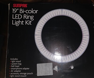 #ad #ad Sunpak 19quot; Bi Color LED Ring Light Kit VL LED 448 19RK Black