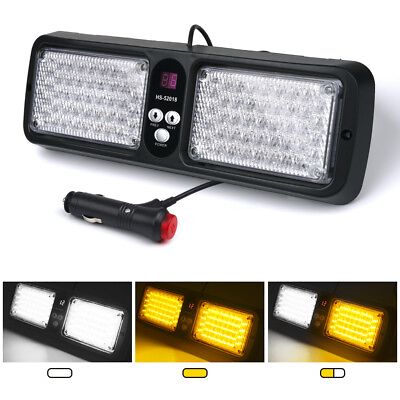 #ad Xprite 86 LED Sunshield Visor Strobe Lights Emergency Beacon 12 Flash Pattern