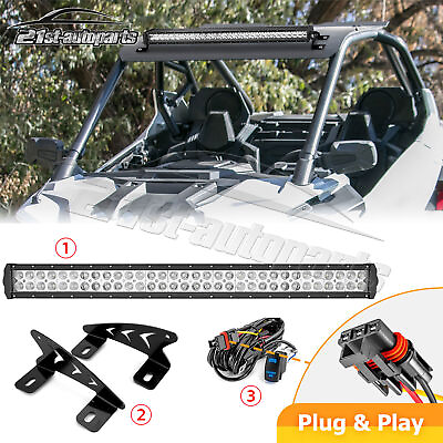 #ad For 2022 24 Polaris RZR Pro R 32quot; Straight LED Light Bar Roof Brackets Wire Kit