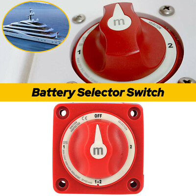 #ad 6007 M Series Mini Dual Battery Switch Selector 4 Position Marine Boat