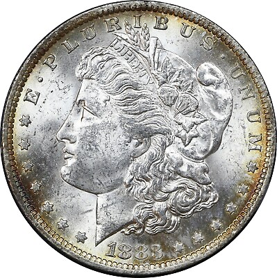 #ad 1883 O Morgan Silver Dollar Uncirculated Toned.