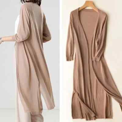#ad New Sun Protection Clothing Women Long Cardigan Female Knitted Sweater Women