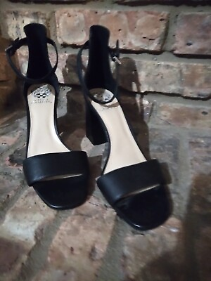 #ad Vince Camuto Women#x27;s Black Heels Size 9M Straps