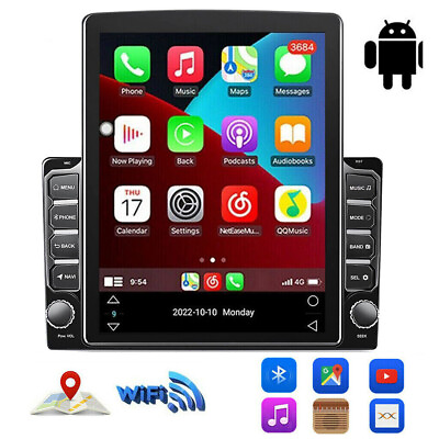 #ad 10.1quot; 2 Din Car Stereo Radio Android 11 GPS WiFi Vertical Touch Screen FM Player