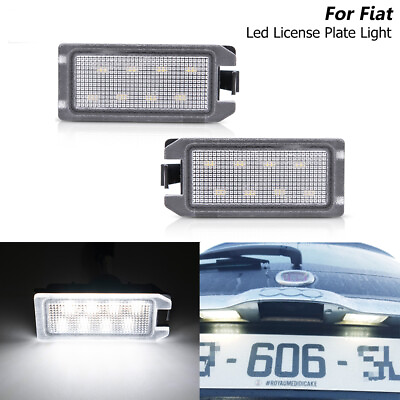 #ad 2x For FIAT 500 500e 2013 2019 Error Free 6000K LED Number License Plate Lights