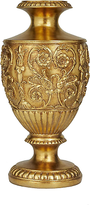 #ad Deco 79 Traditional Polystone Round Vase 8quot; x x 16quot; Gold
