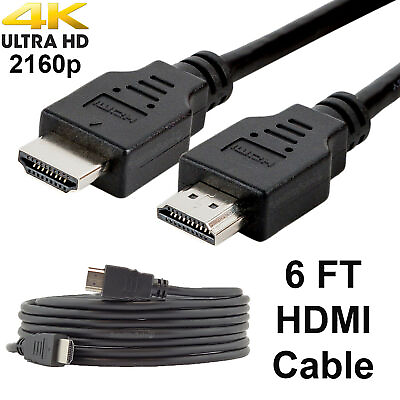 #ad #ad SatelliteSale Digital High Speed 1.4 HDMI Cable PVC 2160p Black Cord 6 feet