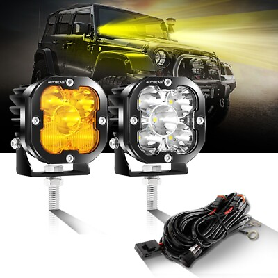 #ad AUXBEAM 3quot; Inch LED Work Light Bar 4WD Offroad Flood Pods Fog SUV Driving Lamp