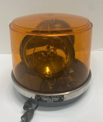 #ad Federal Signal Co MS 51317 03 Beacon Rotating Emergency Light Amber Dome