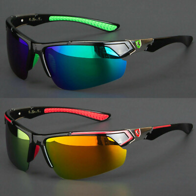 #ad Polarized HD Sport Wrap Men Cycling Golf Ski Sunglasses Fishing Driving Glasses