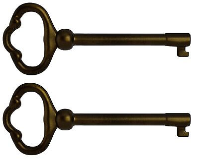 #ad #ad KY 2AB Antique Brass Plated Hollow Barrel Skeleton Key Pack of 2