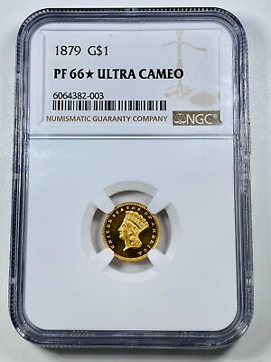 #ad 1879 $1 Gold PROOF Type 3 PF66 ⭐️ Star ULTRA CAMEO RARE Only 30 Minted Pop 1