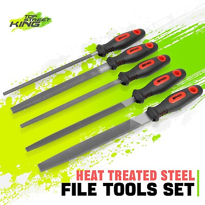 #ad Forged Milled Heat treated Steel Rubber Coat Handle Bastard File Set for Metal
