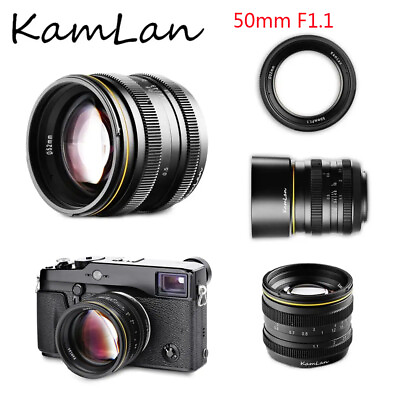 #ad #ad Kamlan 50mm F1.1 APS C Large Aperture Manual Focus Lens for for SONY NEX3 A5000