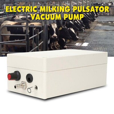 #ad Electric Milking Pulsator Vacuum Pump Air Cow Milking Machine Milker Goat US