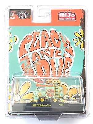 #ad Chase M2 Machines 1:64 1960 Volkswagen Delivery Peace amp; Love Weathered MJS68