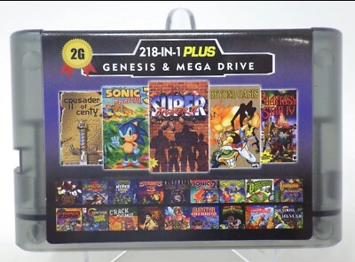 #ad Sega Genesis Mega Drive 218 in 1 Plus Multi Cart with Battery Save