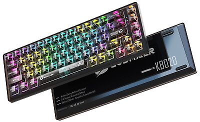 #ad 65% Wireless Mechanical Gaming Keyboard RGB Hot Swappable Brown Switch Keybo...