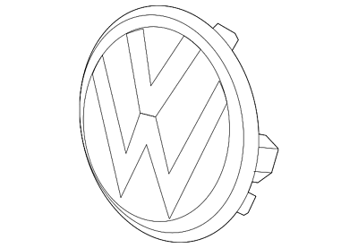 #ad Genuine Volkswagen Emblem 3CM 853 601 F DPJ