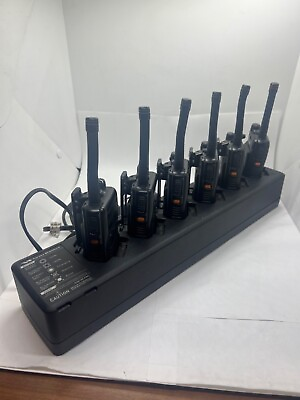 #ad Vertex Standard EVX S24 6 Digital Two Way Radios and 1 Multi Bank Charger Black