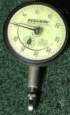 #ad 1 DIAL INDICATOR FEDERAL C71 .0005” FULL JEWELED MIRACLE MOVEMENT Locksmith