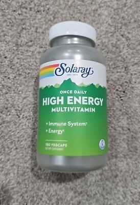#ad Solaray Once Daily High Energy *LARGER 180 VegCaps Exp 1 2026 Sealed New