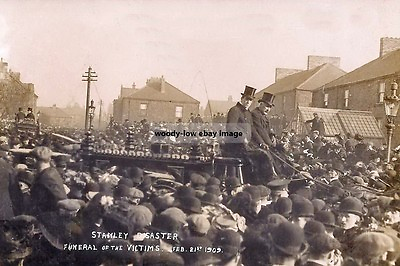 #ad rp14106 Victims Funeral Stanley Mining Disaster 1909 Durham print 6x4