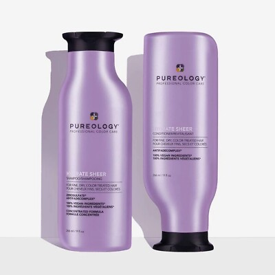 #ad Pureology Hydrate Sheer Shampoo and Conditioner Duo Set 9 OZ EACH NEW BOTTLE