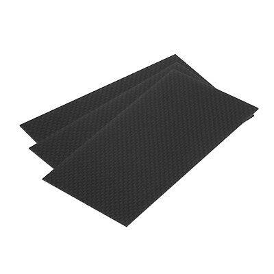 #ad 3 Pcs Carbon Fiber Sheet 125x75x1mm Glossy Surface Plain Weave Panel Sheet
