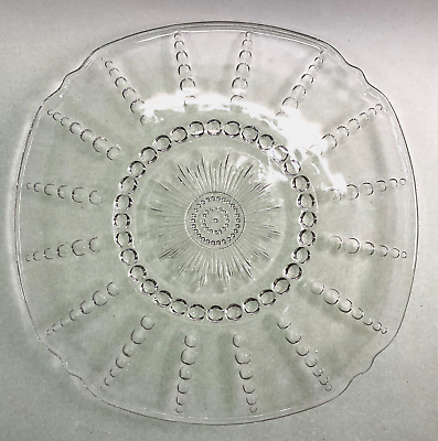 #ad #ad Federal Glass Columbia Clear Chop 11quot; Plate Depression Glass 1938 1942