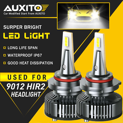 #ad AUXITO 9012 HIR2 LED Headlight Bulb 16000LM High Low Beam Cool White CANBUS EOA