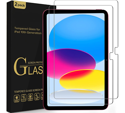 #ad 2 Pack Glass Screen Protector for iPad 10th Generation 10.9 inch 2022 models