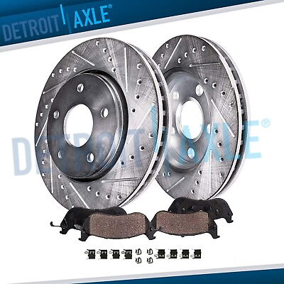 #ad Front Drilled Rotors Brake Pads for 2009 2019 Toyota Corolla Matrix Vibe xD