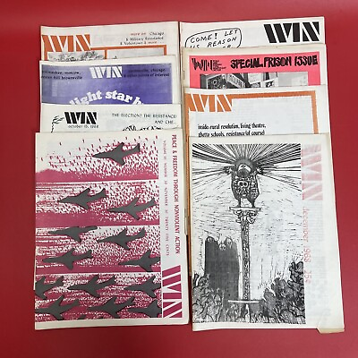 #ad WIN Magazine Peace amp; Freedom Thru Nonviolent Action Lot Of 8 1968