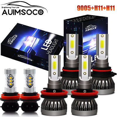#ad For Chevy Equinox 2010 2017 2018 6000K LED Headlight Bulbs Hi Lo Fog Light Kit