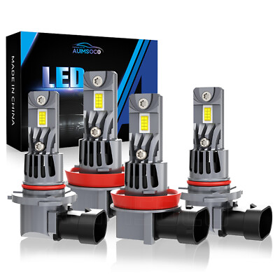 #ad LED For Scion FR S 2013 2016 Headlight Kit 9005 H11 White Bulbs HIGH LOW Beam 4x