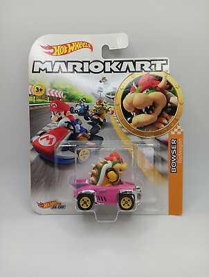 #ad Hot Wheels Mario Kart Character Bowser Pink Car Die Cast Vehicle New