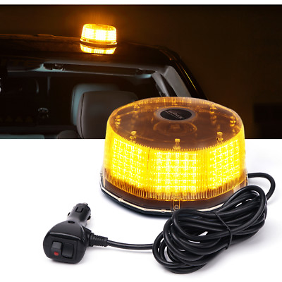 #ad Xprite Amber Yellow 240 LED Round Strobe Light Rotating Beacon Emergency Warning