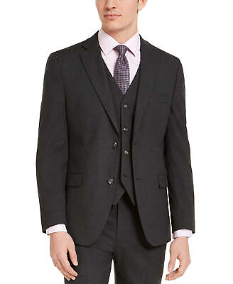 #ad Alfani Men#x27;s Charcoal Slim Fit Suit Jacket 44L