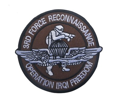 #ad PJ 3RD FORCE RECONNAISSANCE OPERATION IRQI FREEDOM TACTICAL HOOK PATCH COFFEE