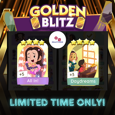 #ad Monopoly GO GOLDEN BLITZ ⭐️ All In ⭐️ Daydream ⭐️ May 2nd Fast Delivery