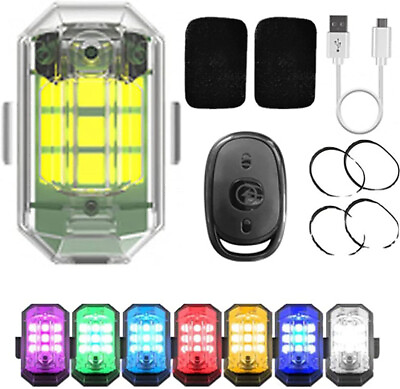 #ad High Brightness Wireless LED Strobe Light 7 Colors Rechargeable Flashing Lights