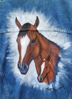 #ad Vintage 80#x27;s Limited Custom Vest Horse Shoe Cowboy Rodeo Western XL TO 2XL EUC