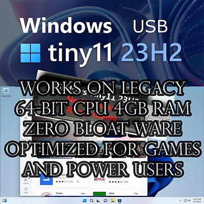 #ad Windows Tiny11 USB Fully Working and Secure Windows 11 for Older Computers USA