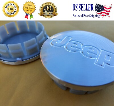 #ad Jeep Set of 4 Chrome J Wheel Center Caps Liberty Grand Cherokee Wrangler