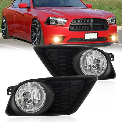 #ad For 2011 2014 Dodge Charger Pair Fog Lights Bumper LampsSwitch and Wiring Kit