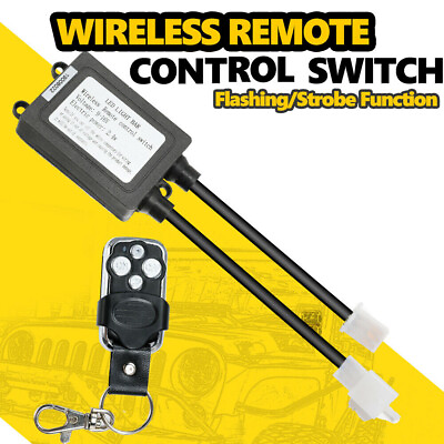 #ad LED Light Bar Wireless Remote Strobe Switch For Wiring Harness Kit CAR Boat UTV