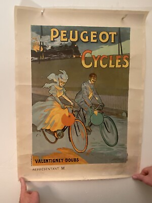 #ad Peugeot Poster on Linen very rare