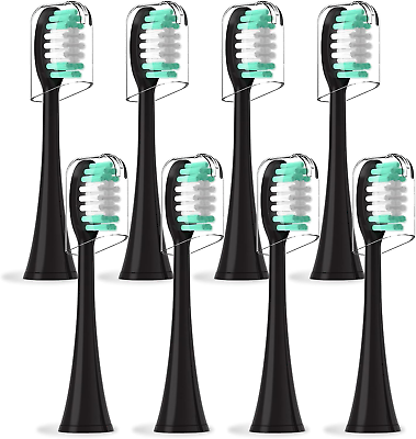 #ad Replacement Toothbrush Heads for Aquasonic Black Series and Vibe Series 8 Pack