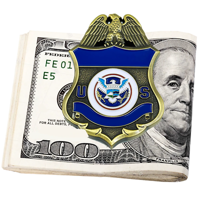 #ad #ad EL10 006 Police Federal Agent Sheriff Money Clip CBP Border Patrol Air and Marin